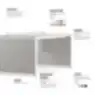 Detailed technical diagram of a modern, modular office desk showing features like a flip-up cable access section, melamine tabletop and modesty panel, adjustable foot, metal legs with scratch-resistant coating, and available finish color samples.