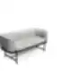 Dvivietė OFFSTAGE sofa su metalinėmis kojomis.