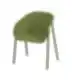 Žalia LJ 1 PET kėdė su metalinėmis kojelėmis