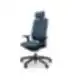 Profim Xenon 11 ergonomiška biuro kėdė su galvos atlošu, mėlyno audinio.