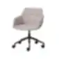 Šviesiai pilka DUNAS XS posėdžių kėdė su ratukais, modernus dizainas