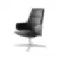 Juodas Melody ML L fotelis su aliuminio pagrindu