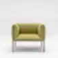 STILT fotelis MDD žalias audinys, priekinis vaizdas
