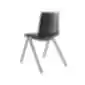 LD Seating EVO010 minimalistinė plastikinė kėdė be paminkštinimo, juodos spalvos