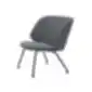 Minkšta dizaino kėdė EVY su juodomis metalinėmis kojomis, „Softline“.