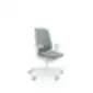 Profim LIGHT UP 230SL ergonominė biuro kėdė, šoninis vaizdas, žalio audinio ir balto rėmo